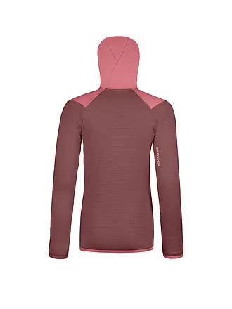 ORTOVOX | Veste polaire à capuche quadrillée pour femmes | koralle